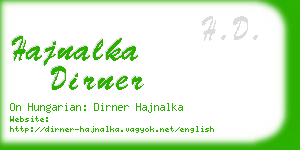 hajnalka dirner business card